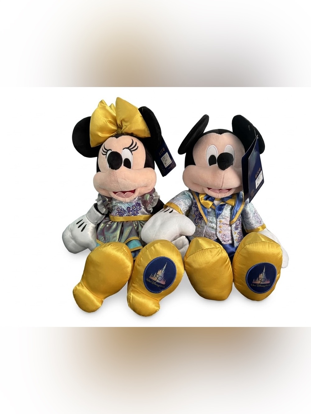 NWT-Walt Disney World 50th Anniversary Mickey and Minnie Mouse Plush Dolls
